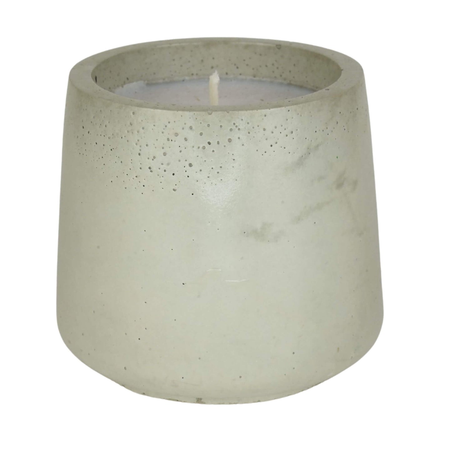 Natural off-white Sea Stone Concrete Candle by Grit Collective, an artisan 6oz coconut-soy wax candle in a hand-poured minimalist vessel.