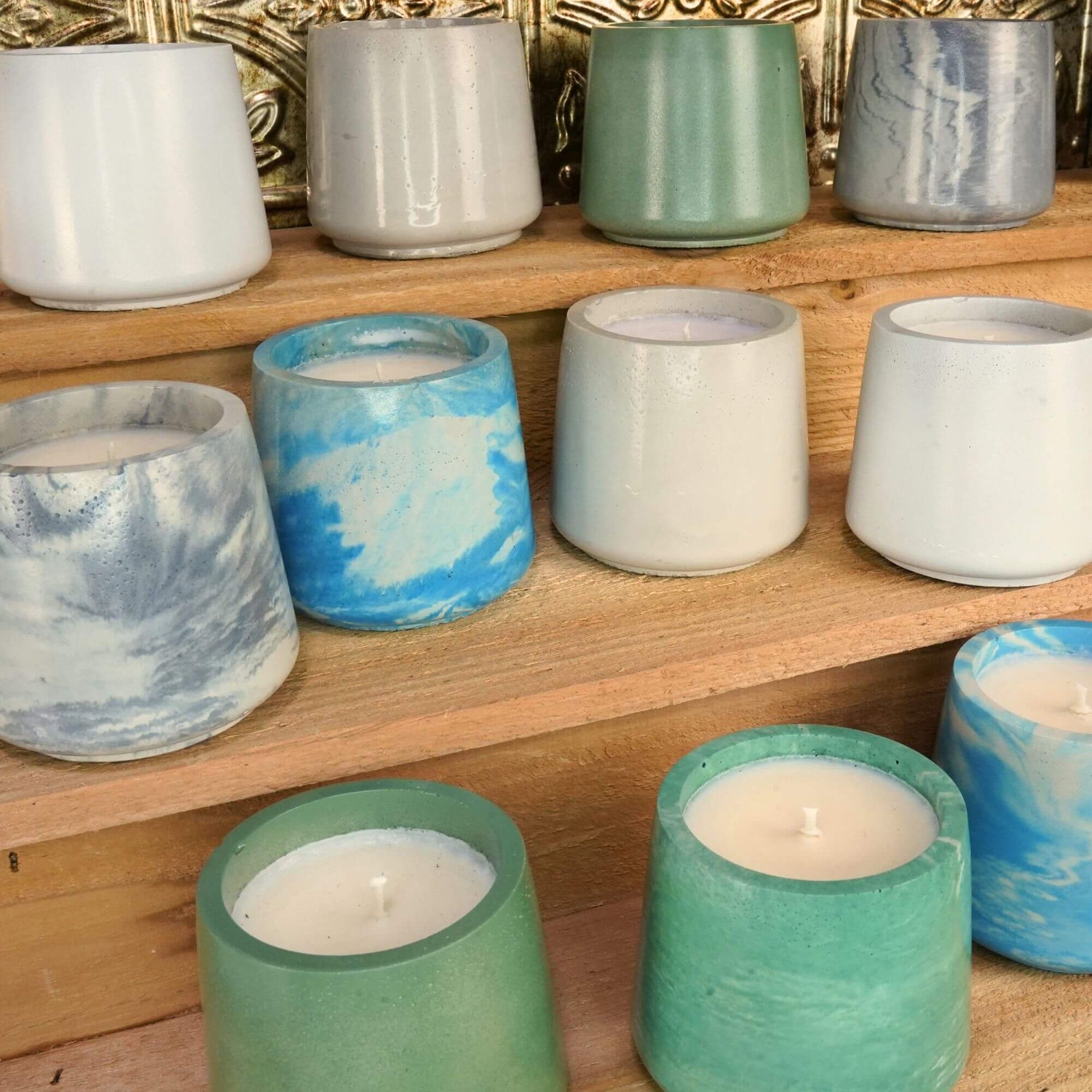 Hand-Poured Concrete Vessel Candles